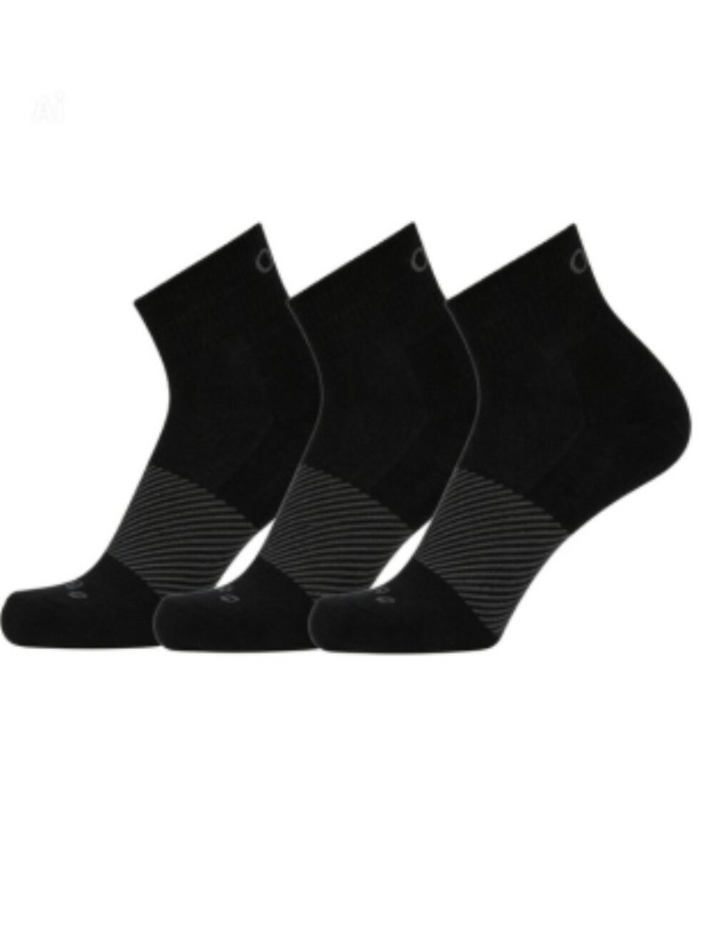 OS1st Wicked Comfort Socks | 1/4 Crew Black Socks - 3 Pairs